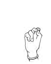 Trisula Mudra hand position