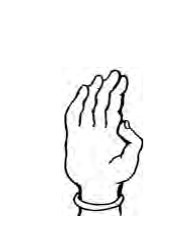 Katakamukha Mudra hand position