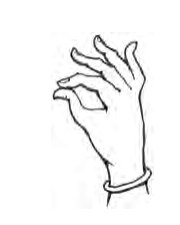 Mayura Mudra hand position