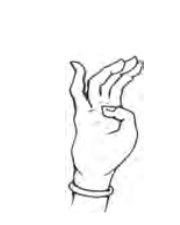 Ardhapataka Mudra hand position