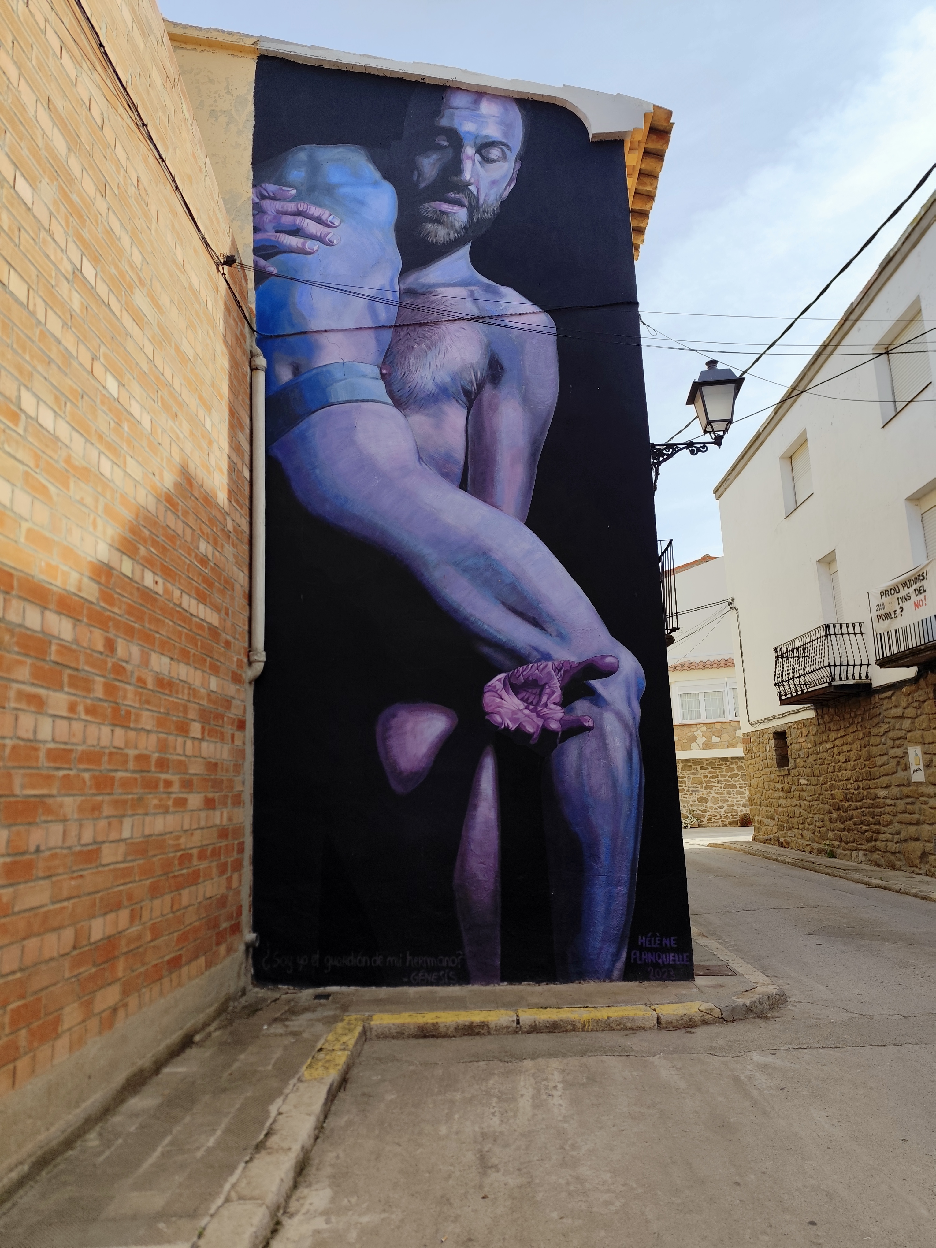 Mural fantástico de un caracol hechicero con farol, Penelles