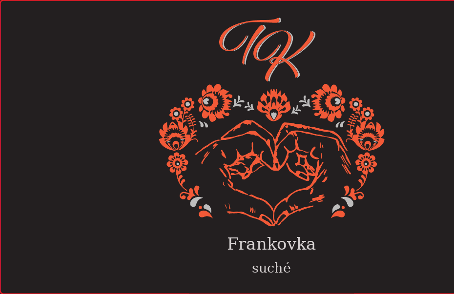 Přední etiketa vína Frankovka