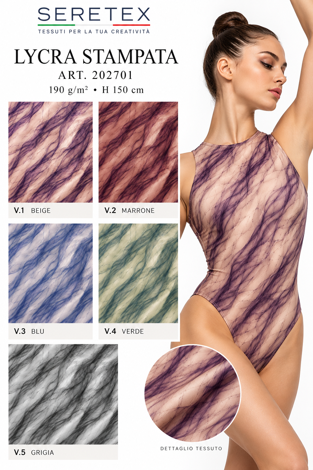 Cartella colori Lycra stampata - Disegno 202701