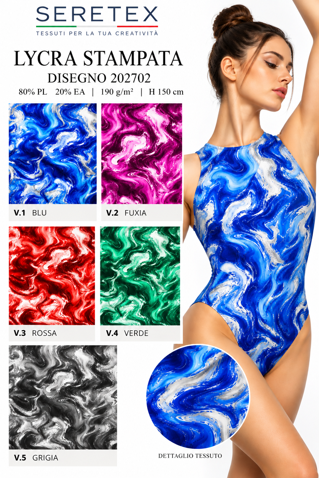Cartella colori Lycra stampata - Disegno 202702