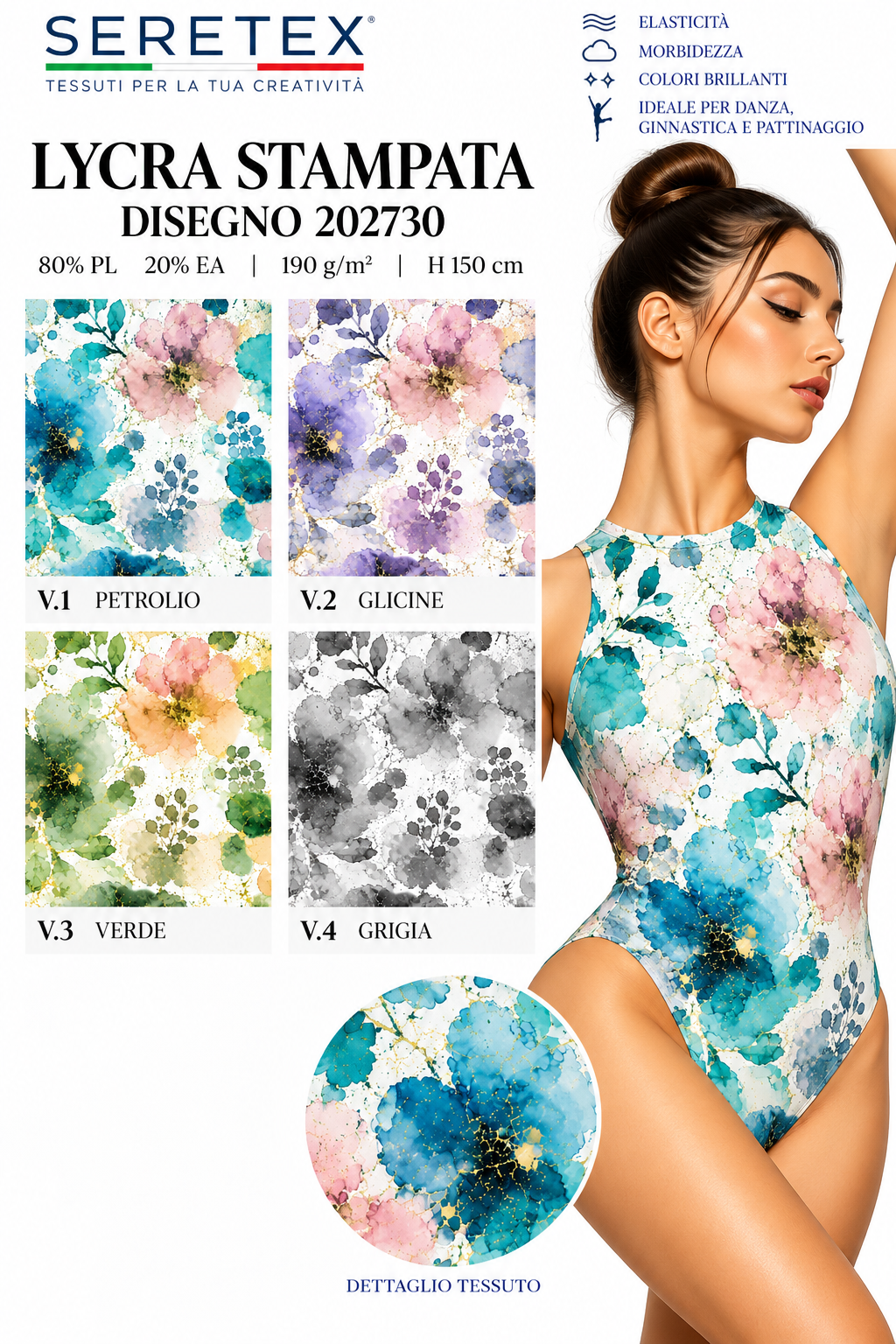 Cartella colori Lycra stampata - Disegno 202730