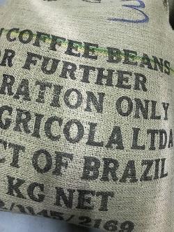 Single origin coffee sack at Beantiful roasting facility