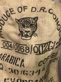 D.R. Congo origin coffee sack at Beantiful roasting facility
