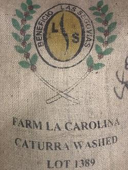 Single origin coffee sack at Beantiful roasting facility