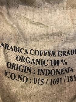 World origin coffee sack at Beantiful roasting facility