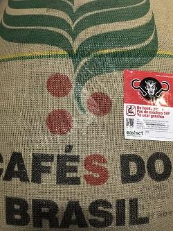 Coffee origin sack at Beantiful roasting facility