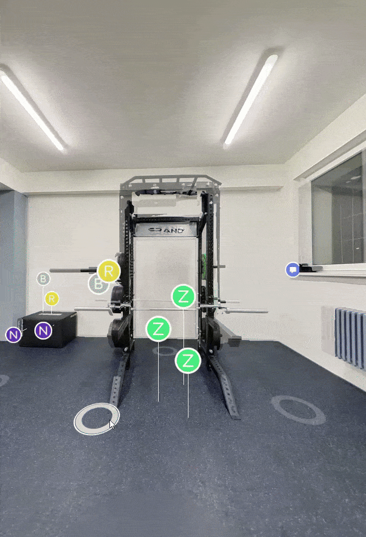 Virtuální fitness trenér v akci - demonstrace mobilní aplikace s 360° prohlídkou posilovny