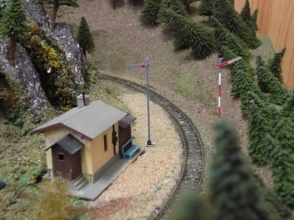 Detail modelu nádražní budovy