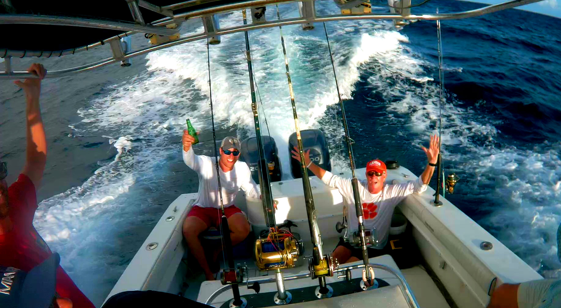 Guests with the catch of the day