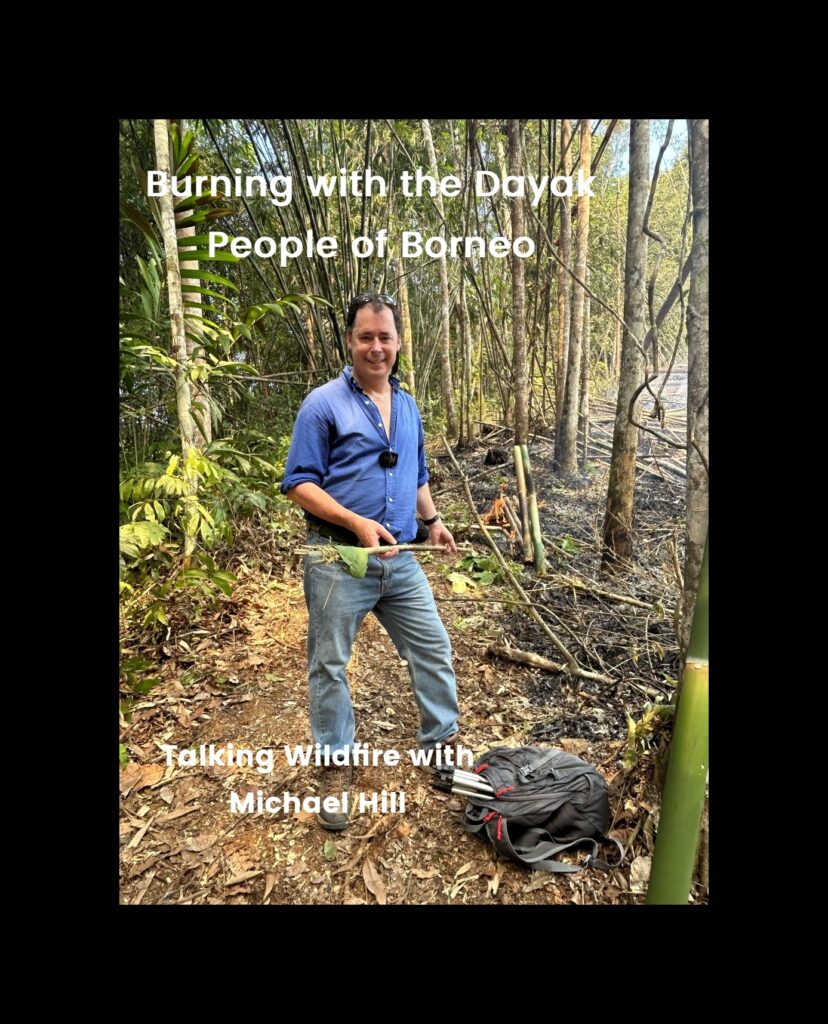 Talking Dayak Traditional Burning in Borneo Indonesia.
