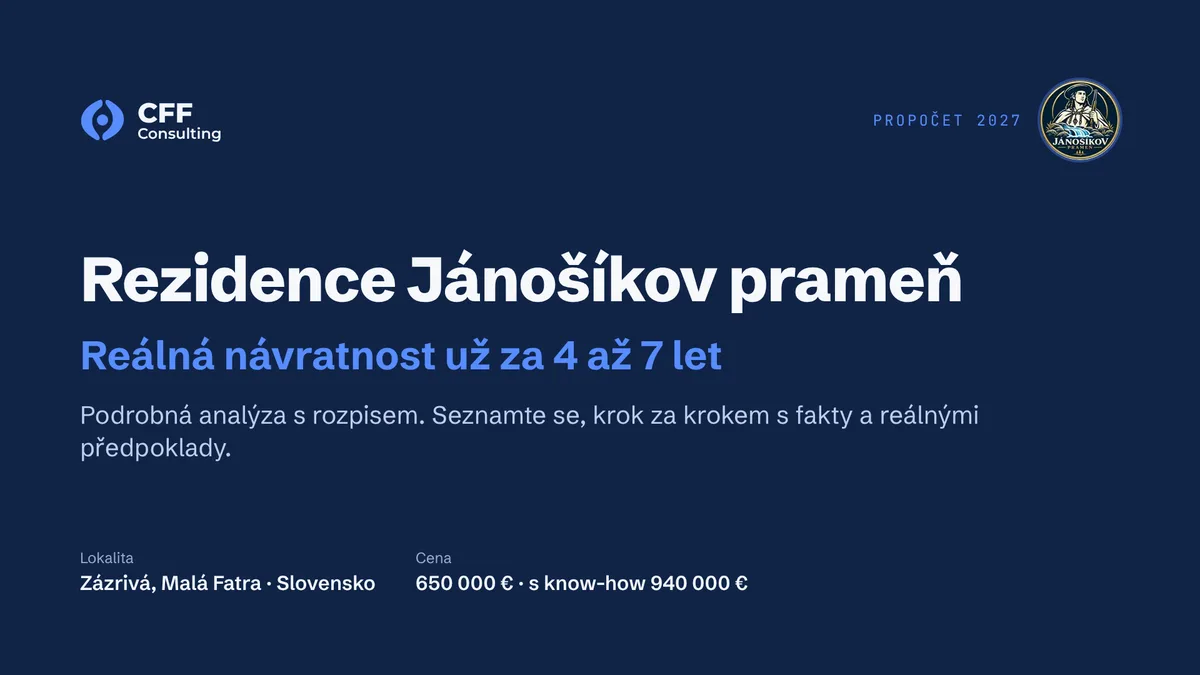 Titulná strana analýzy výnosu rezidencie Jánošíkov prameň