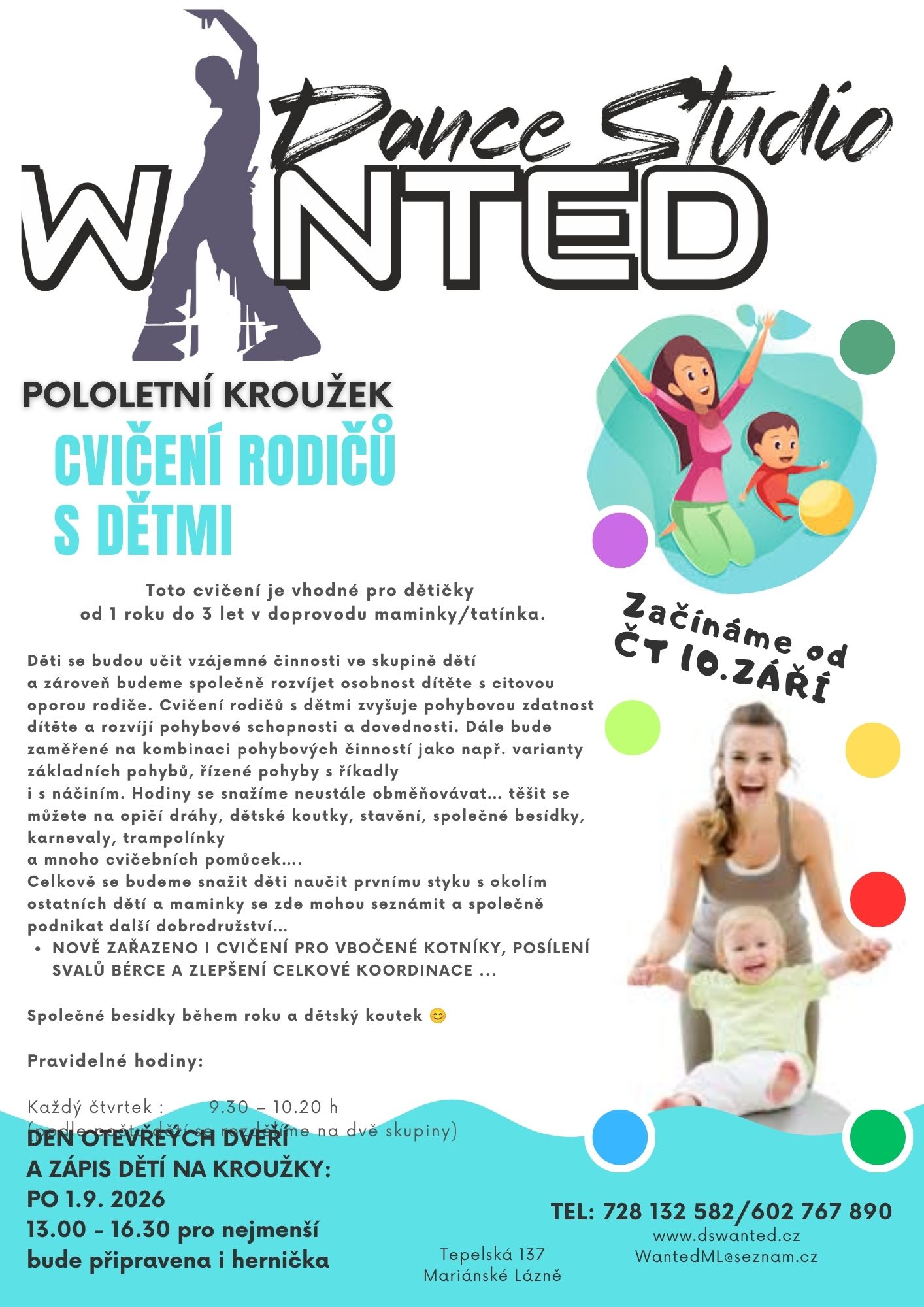 Plakát: Cvičení rodičů s dětmi