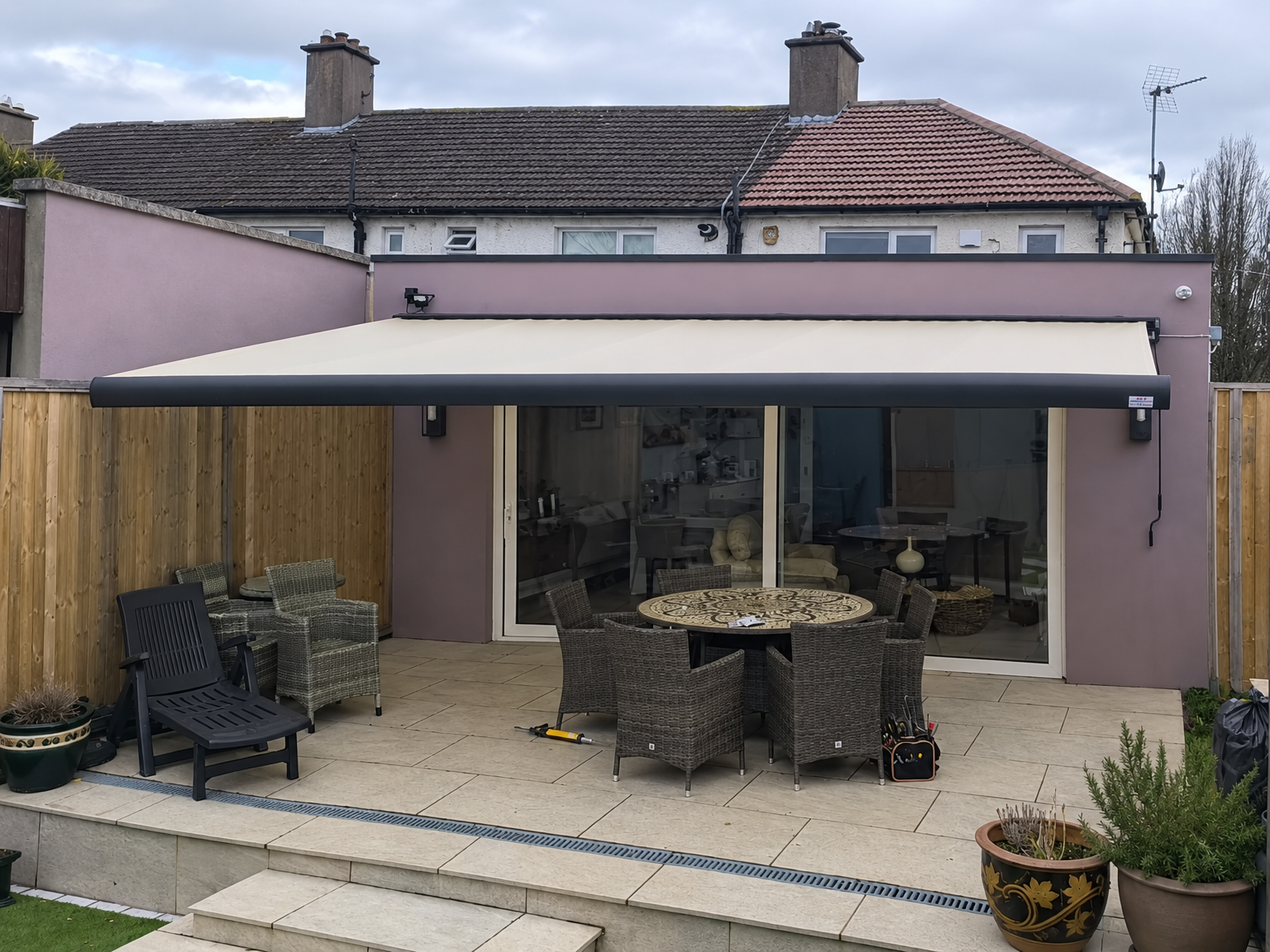 Palladio semi cassette awning in Clontarf, Dublin