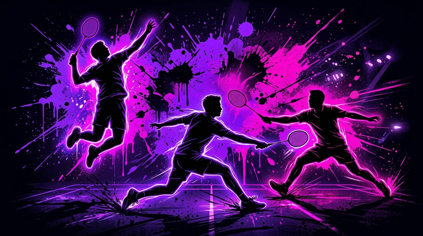 Badminton & Rave — hráči v akci