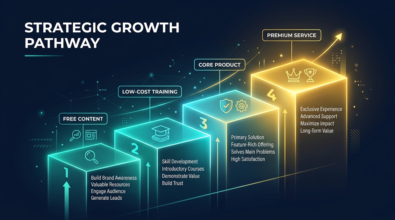 Ascending value model — from free content to premium service