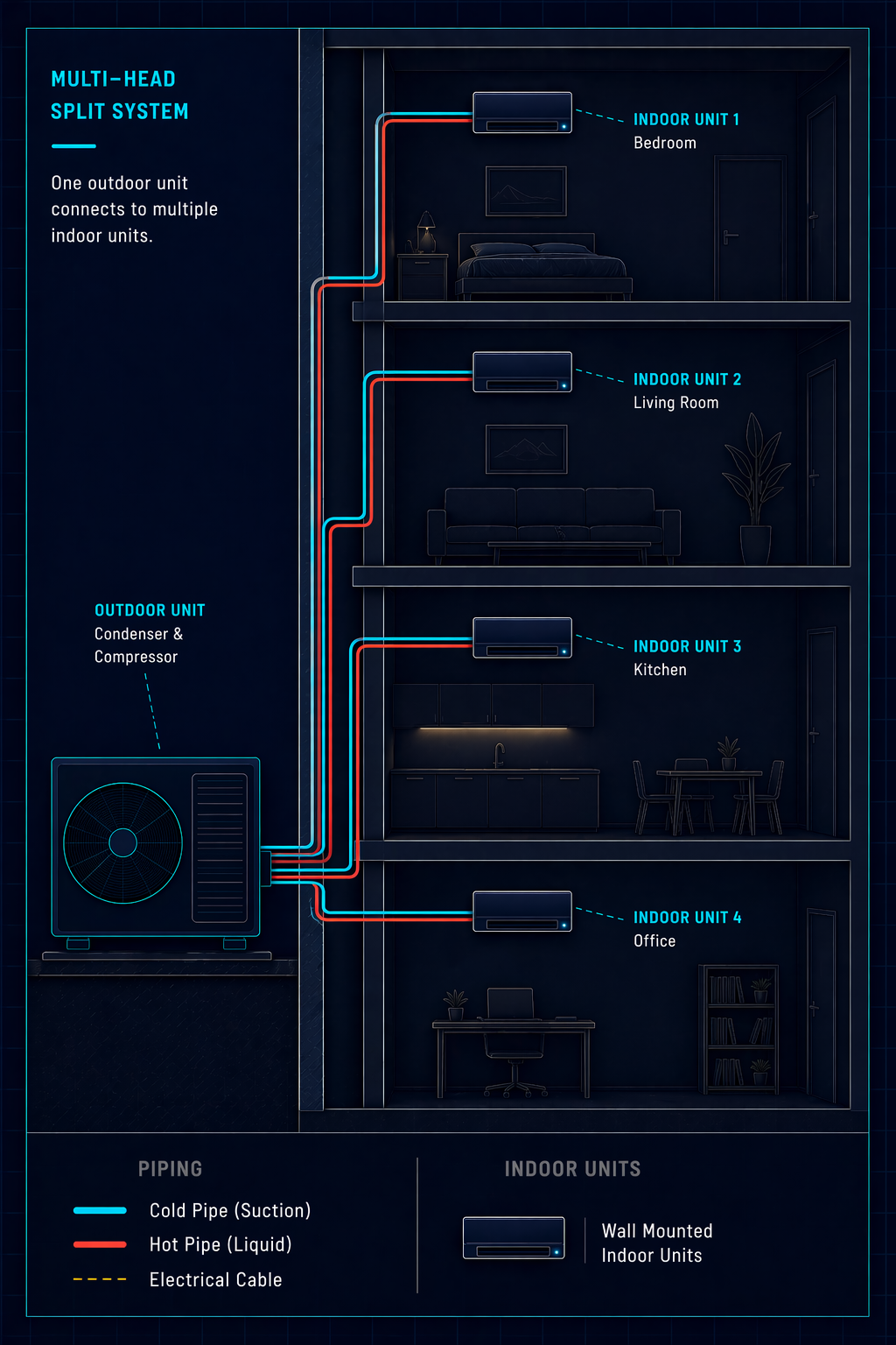 Multi Split Systems diagram