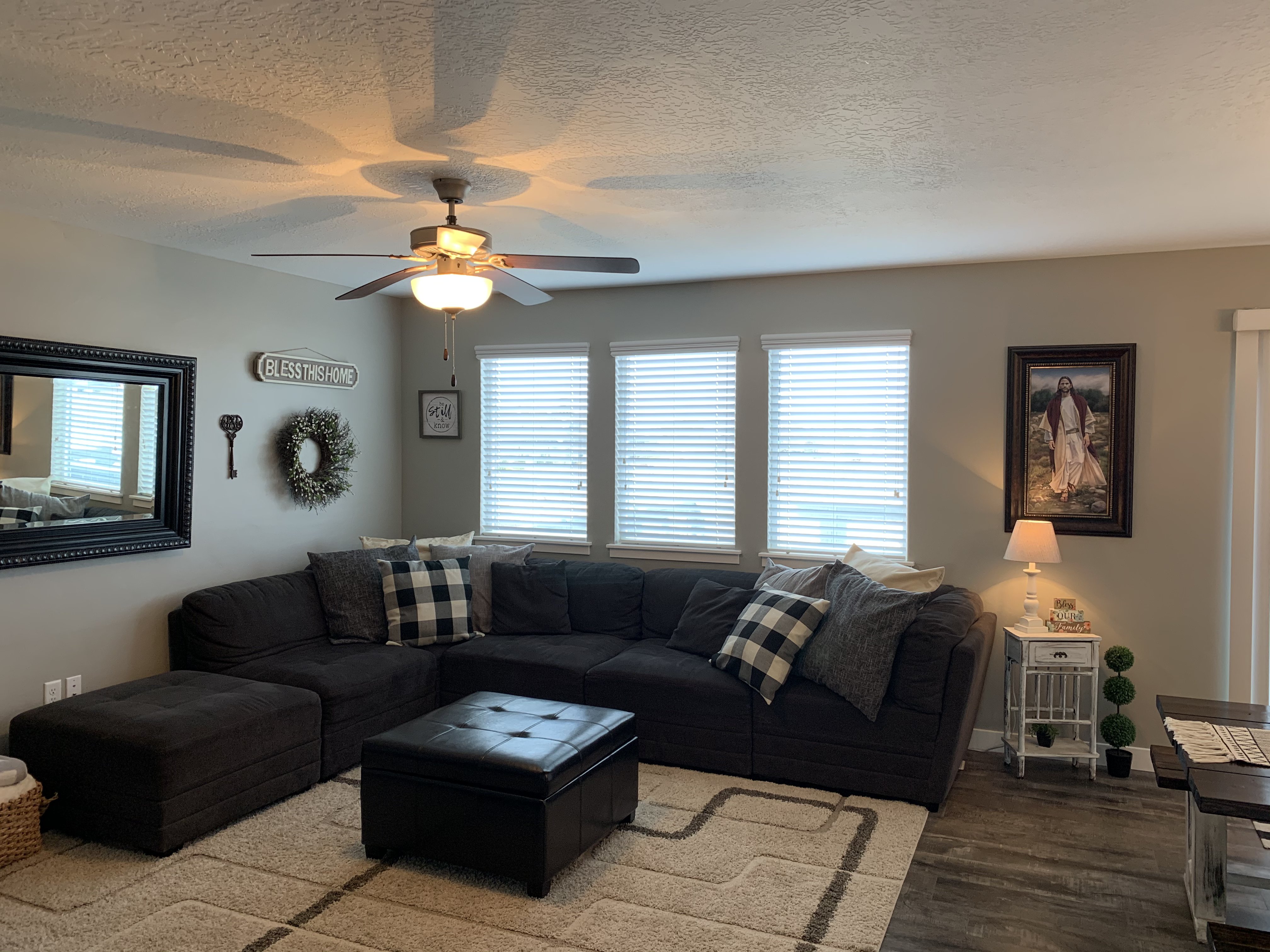 Finished living room in new home — B&N Construction