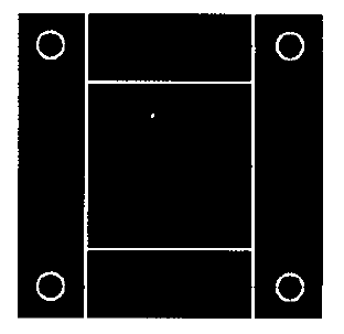 Technical drawing of an assembly template for anchor bolts