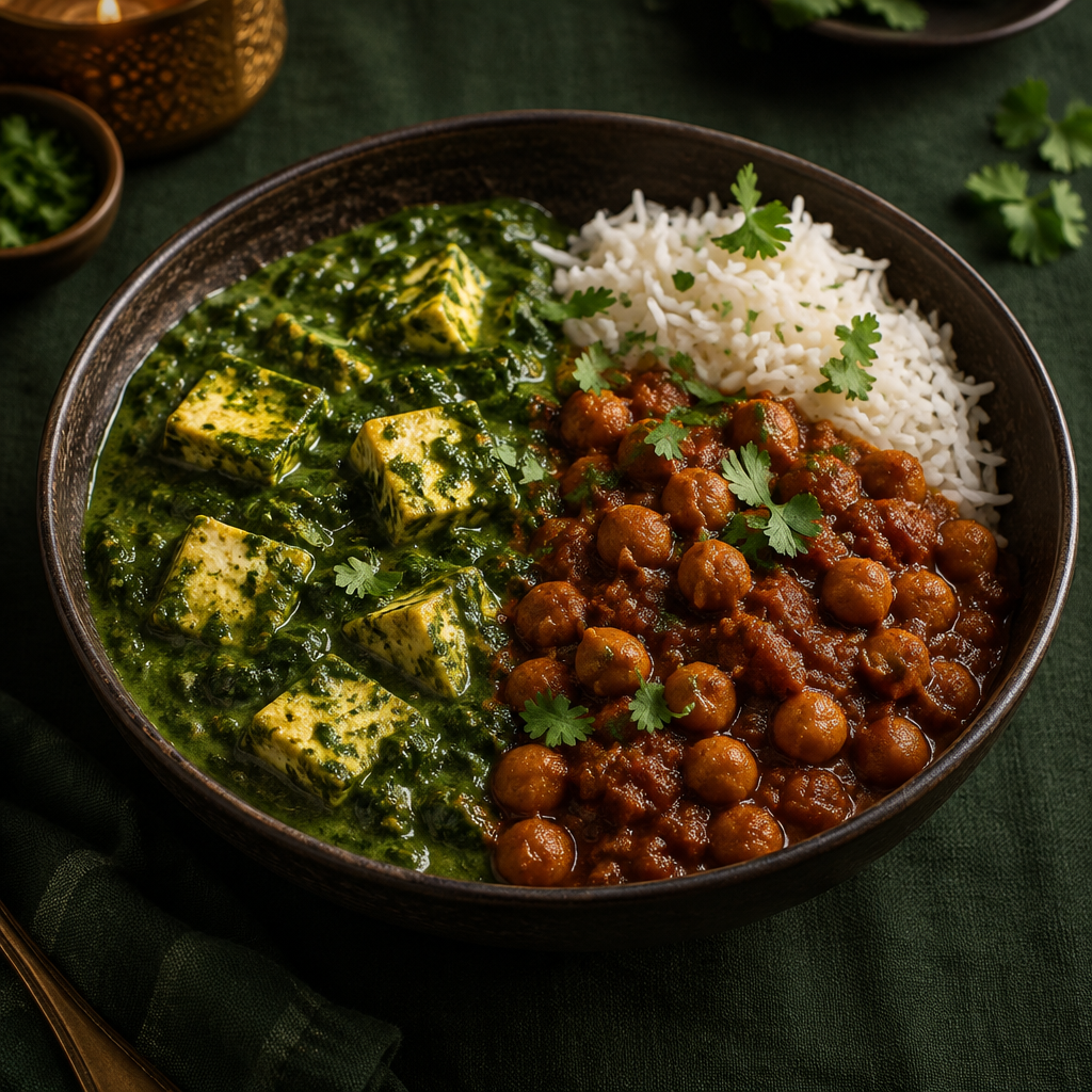 Chana Masala & Palak Paneer
