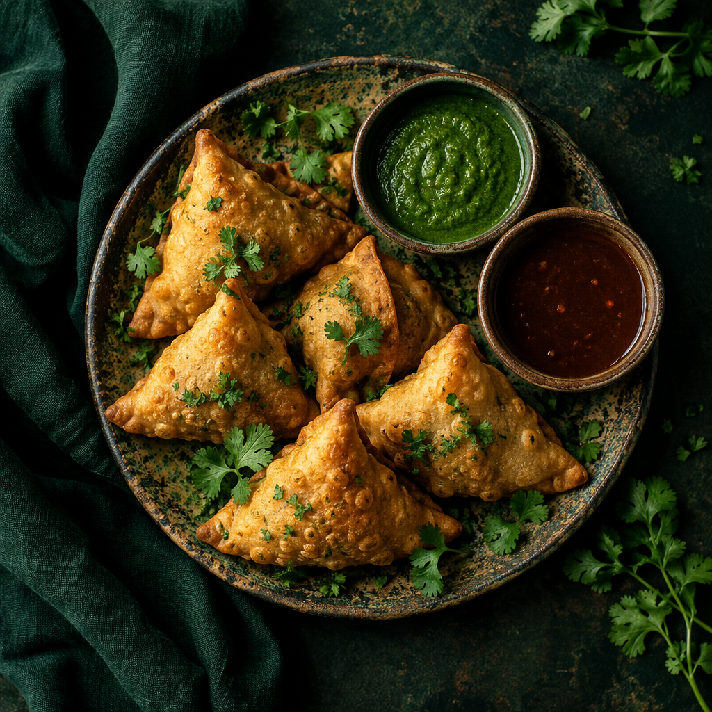 Samosa, pakora & masala fries