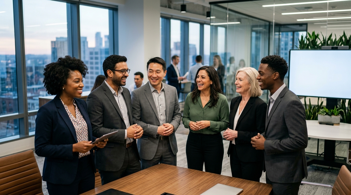 Diverse group of business professionals