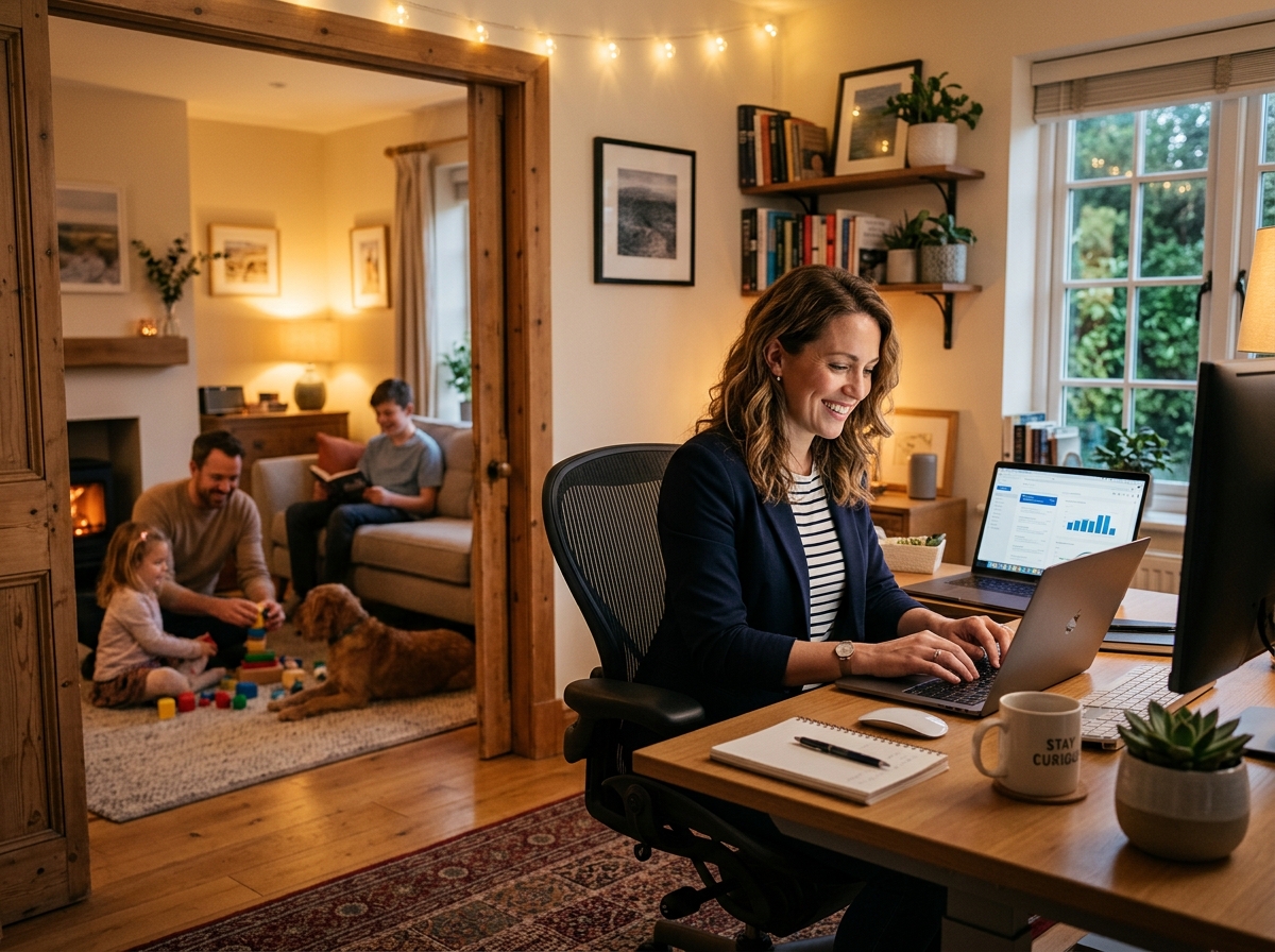 Professional working from home