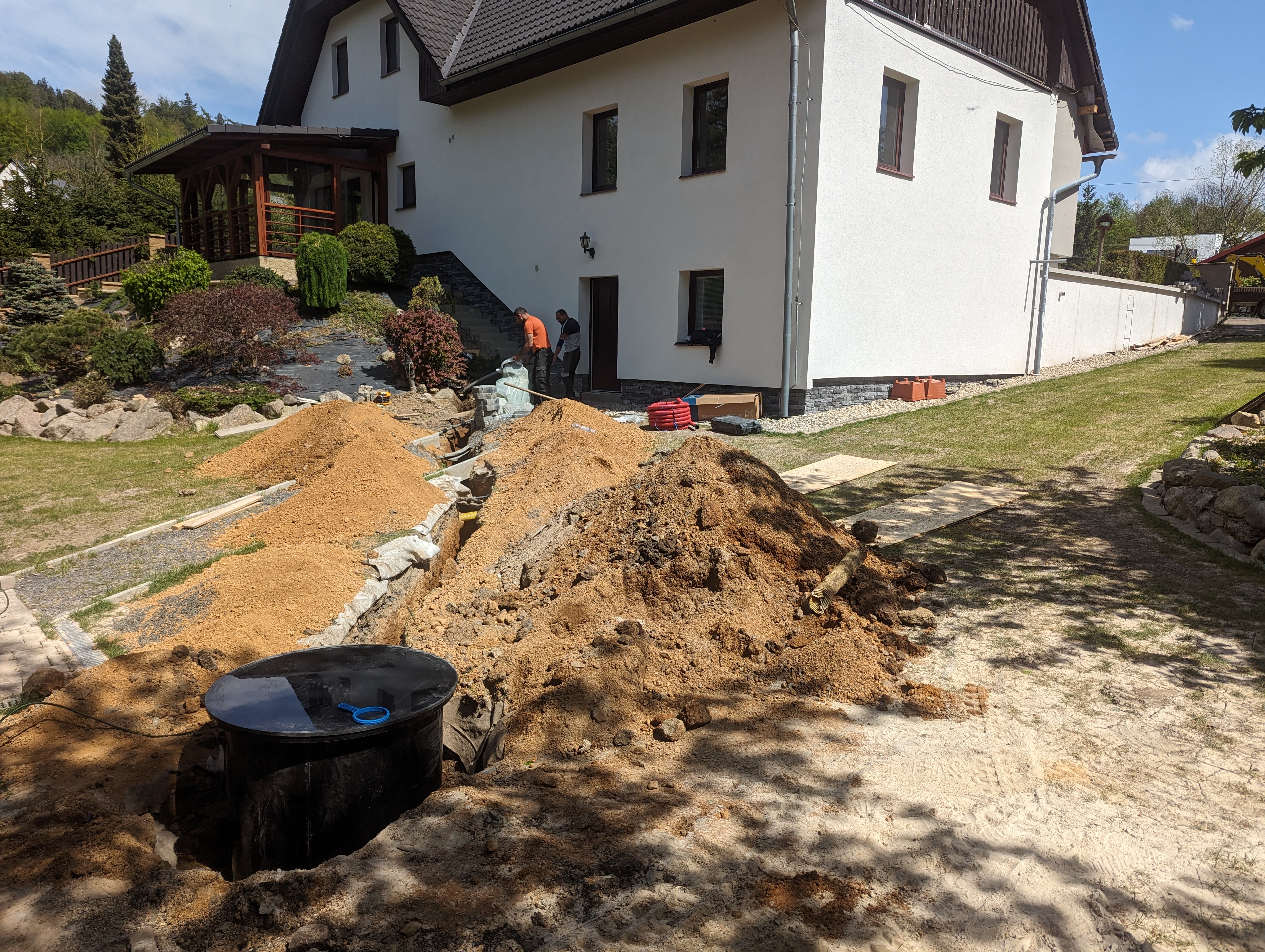 Výkop a napojení přípojky – Liberec