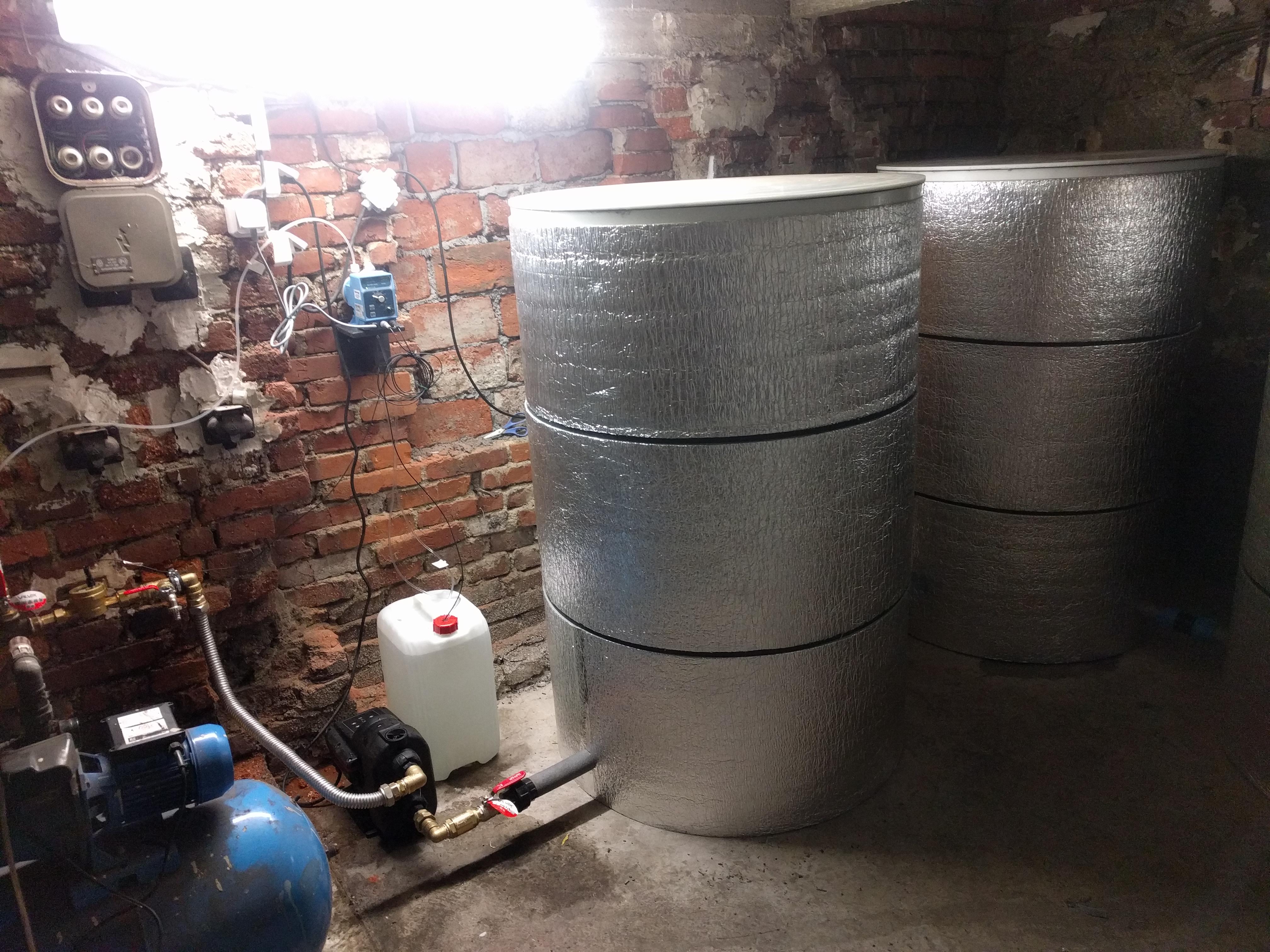 Filtrační nádrže v kotelně – Bedřichov