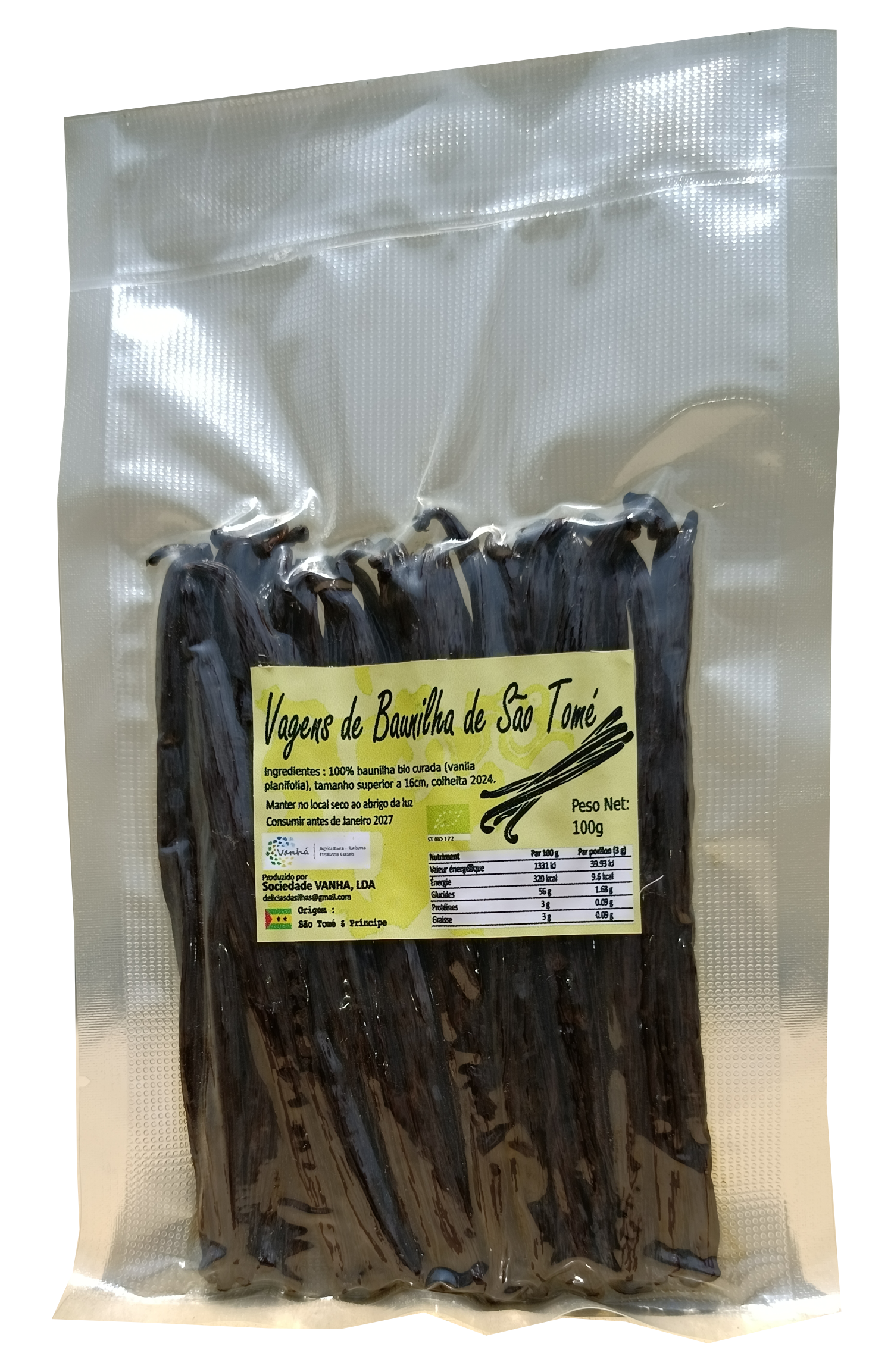 Baunilha 100g (vanilla planifolia)