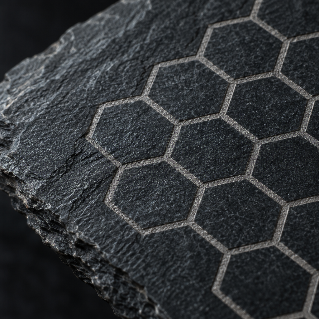 Engraved slate detail