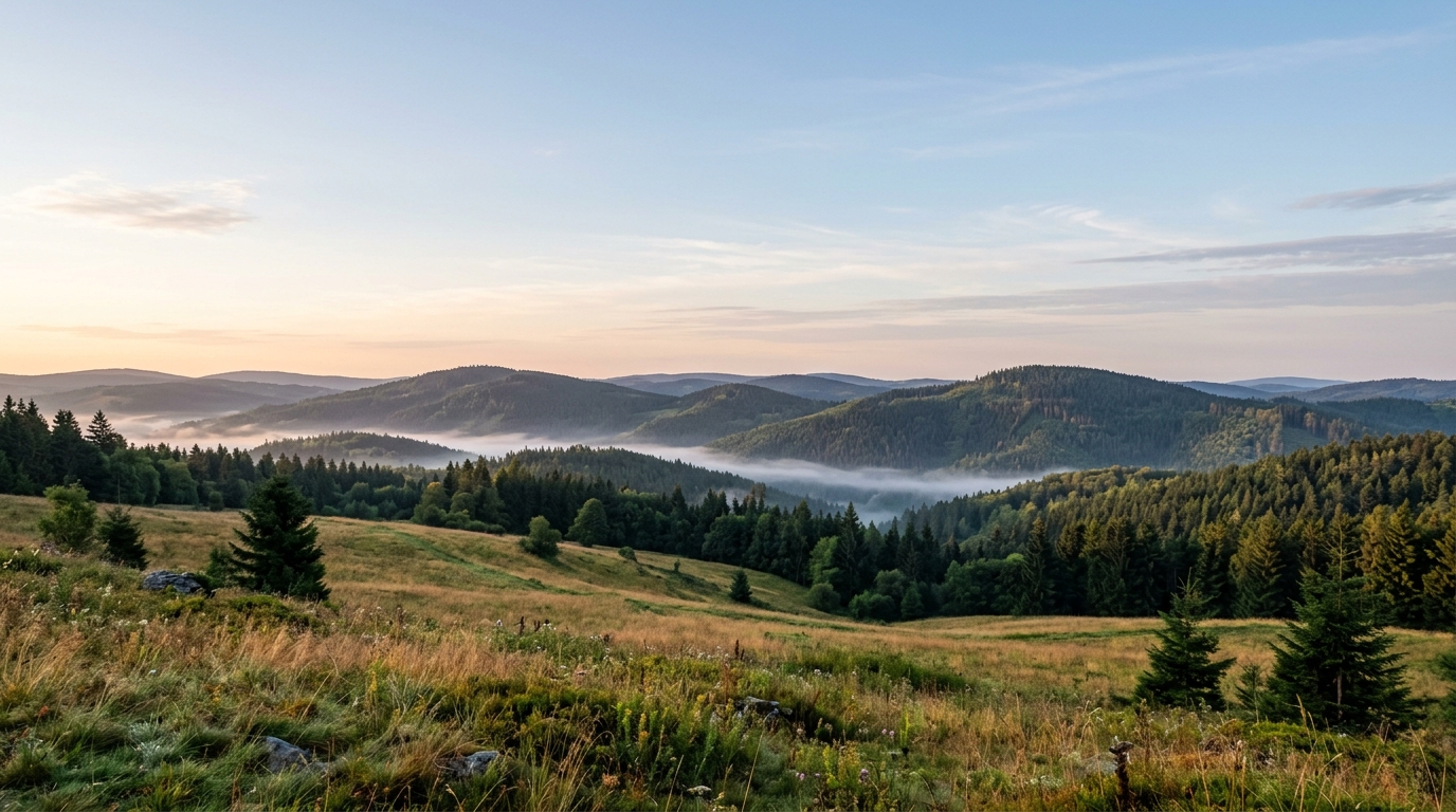 Krajina u chaty Žár v Novohradském podhůří