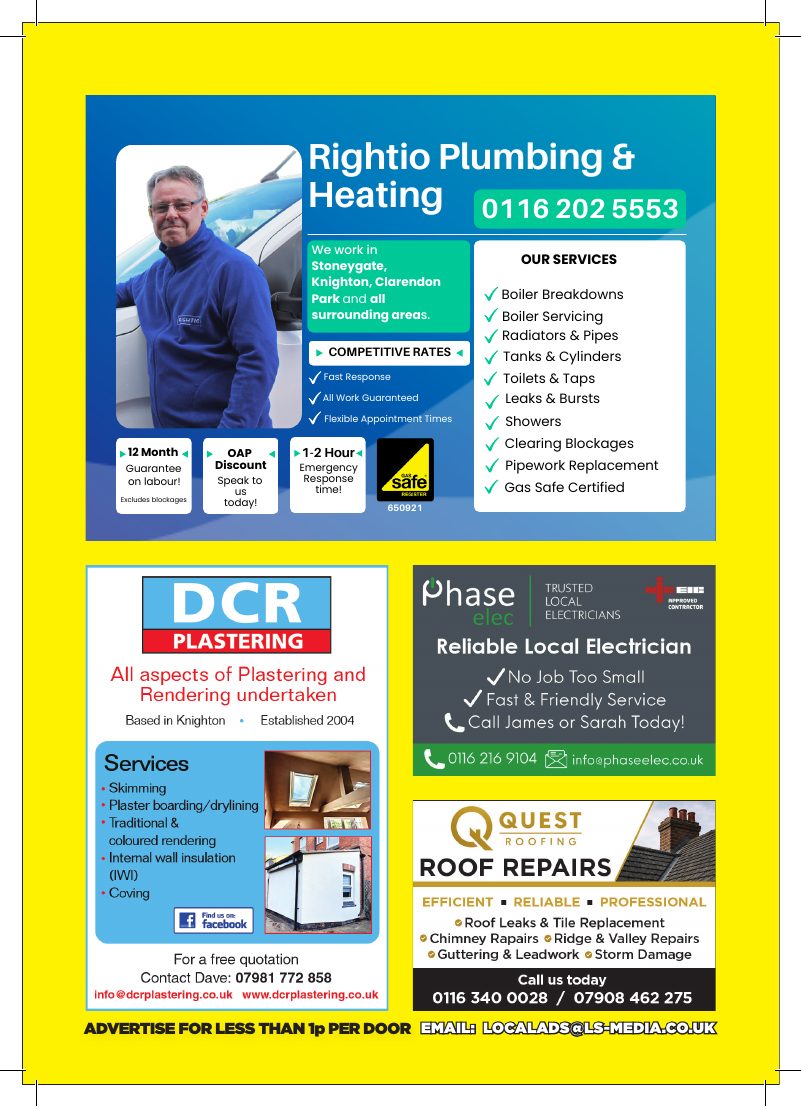 Current advert for DCR Plastering
