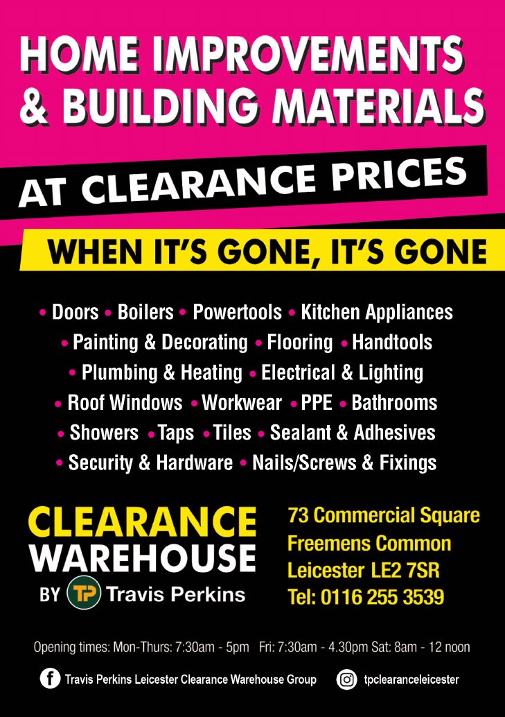 Current advert for Travis Perkins Clearance Warehouse