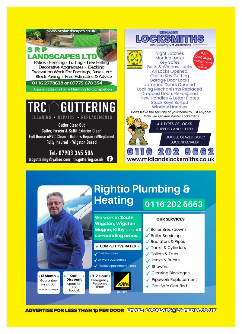Current advert for SRP Landscapes