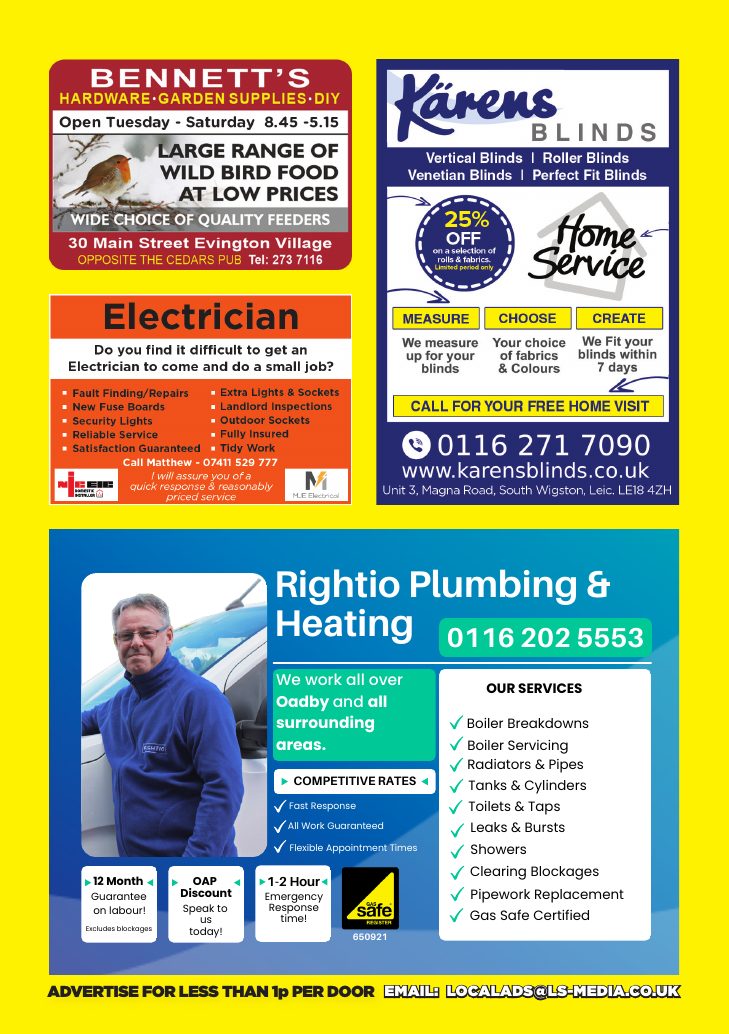 Current advert for Bennett's Hardware