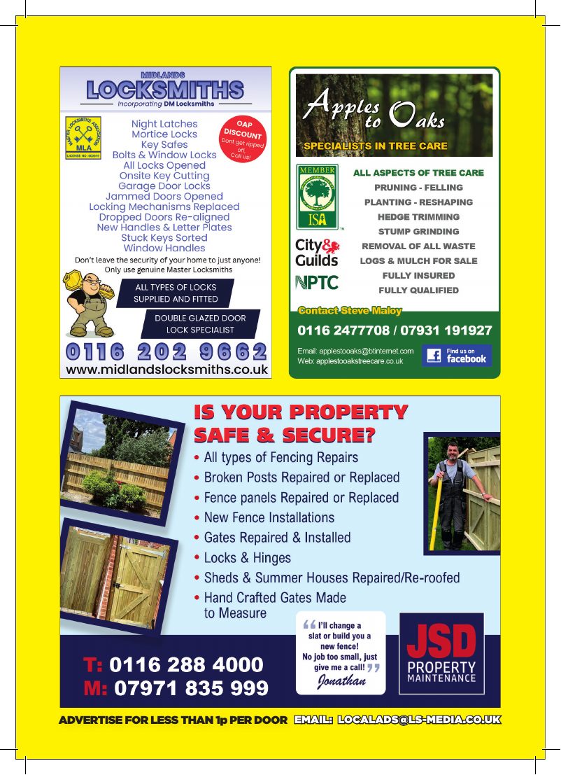 Current advert for Midlands Locksmiths