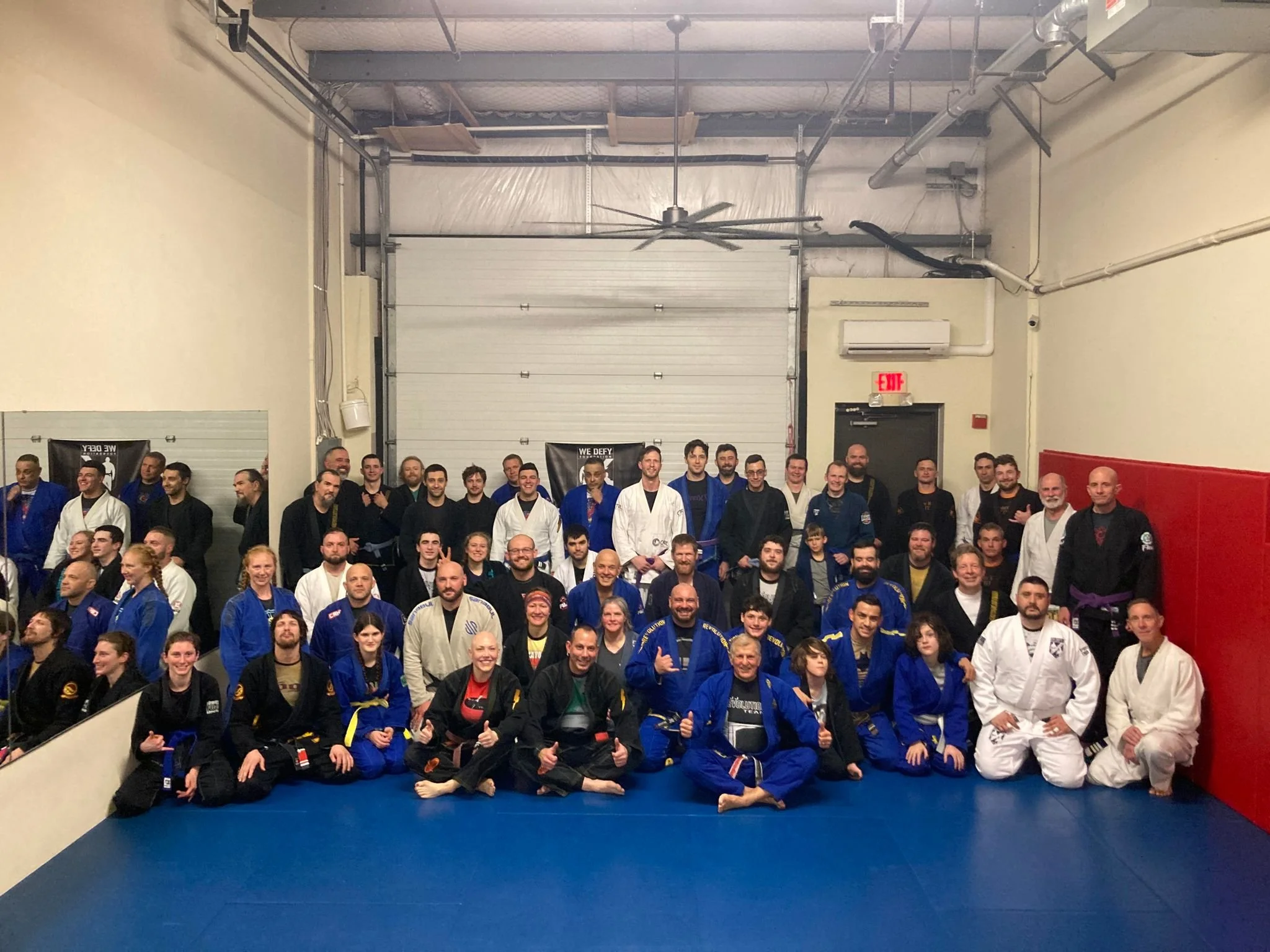 The New England BJJ team, Team Revolution, posing together