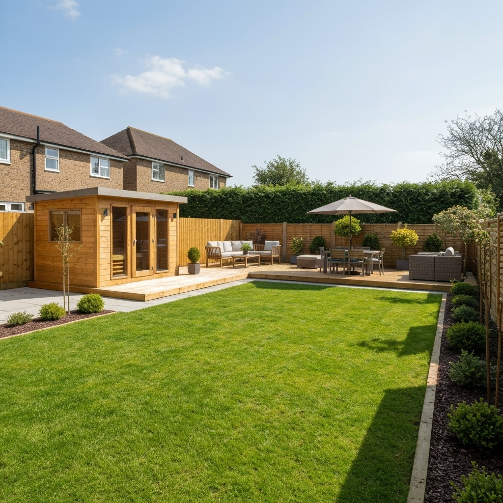 After: Premium sauna with cedar deck and plunge pool