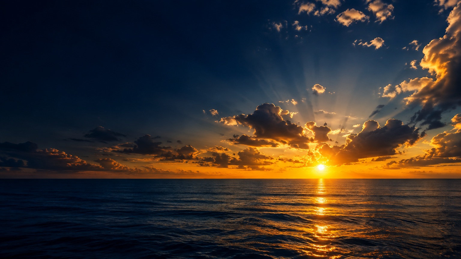 Sunrise over the Florida coast