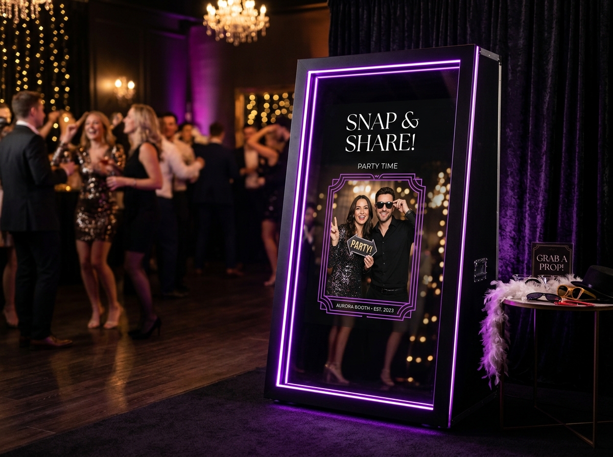 Mirror Booth med LED-ramme til event fra MindeMagi