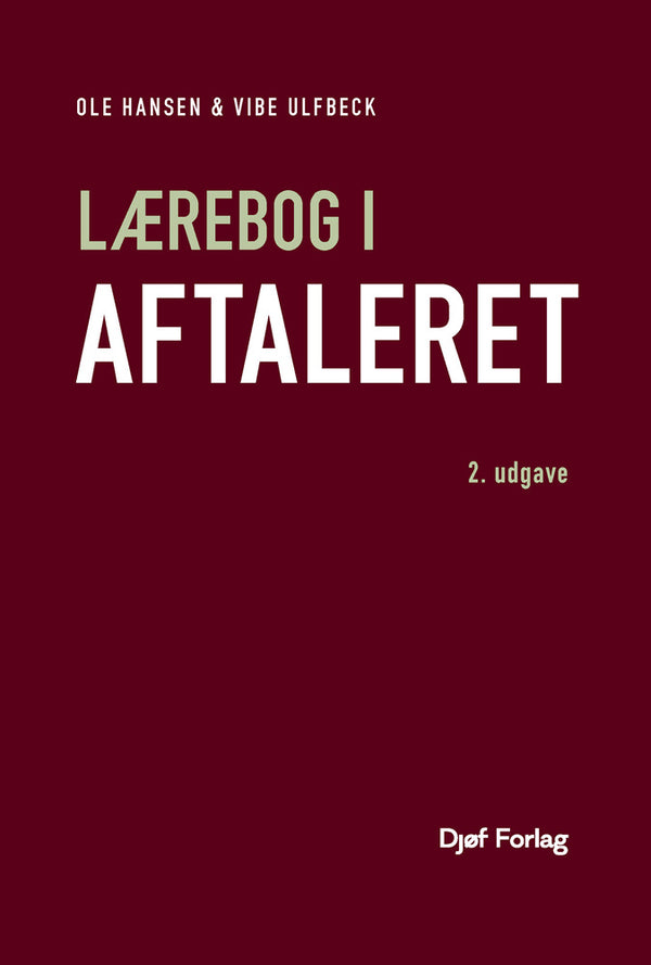 Forside: Lærebog i aftaleret