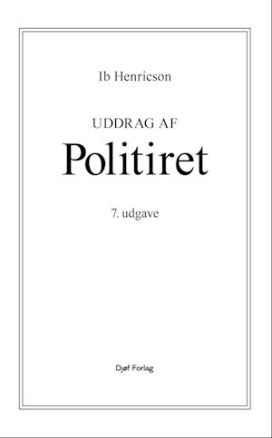 Forside: Uddrag af politiret