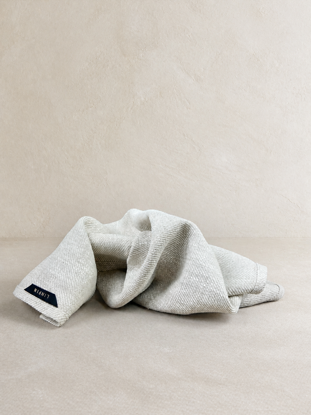 Linen Napkin Lin Brut in pepper and salt