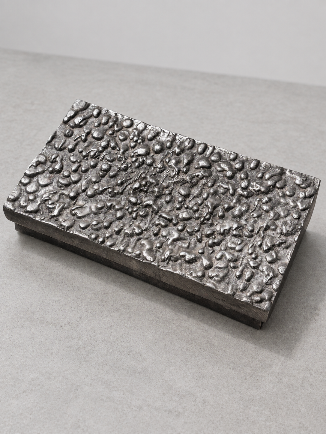 Portuguese Brutalist Metal Slide Box