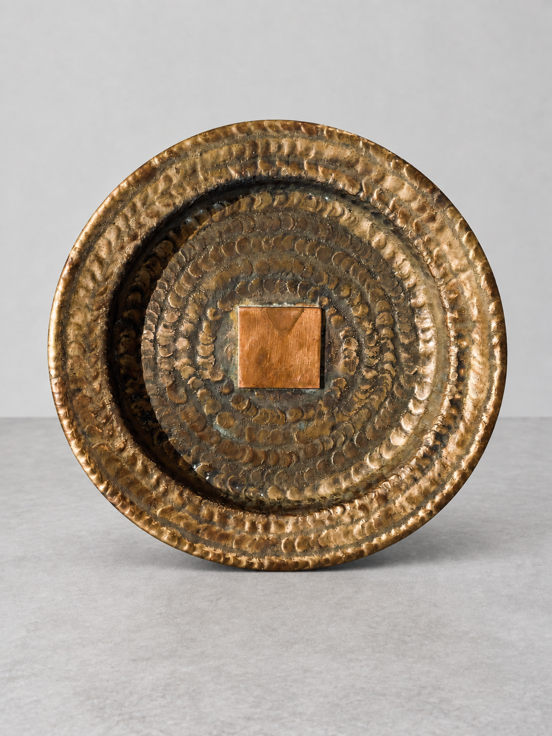 Copper bowl with decorative pattern