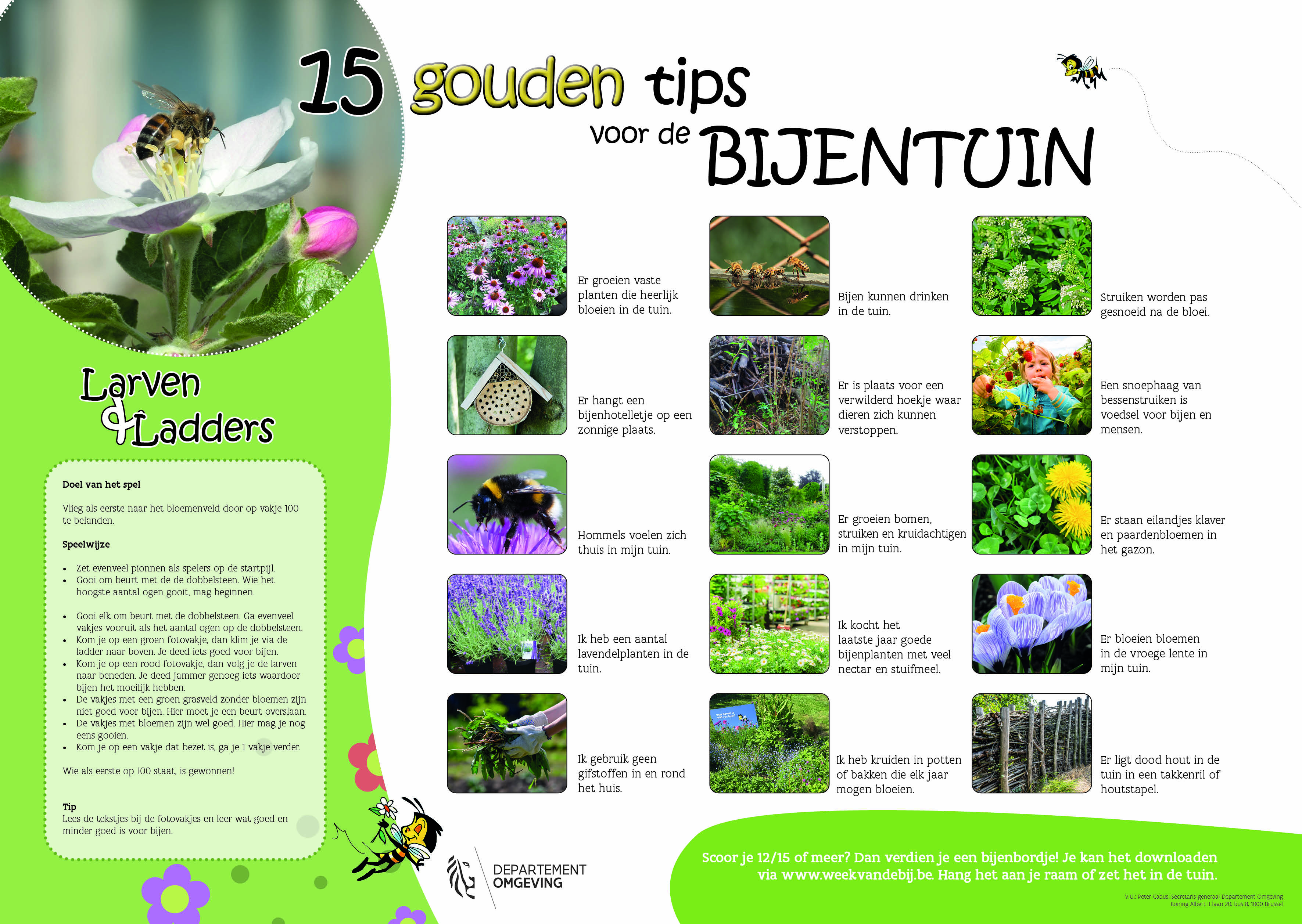 15 gouden tips voor de bijentuin – poster